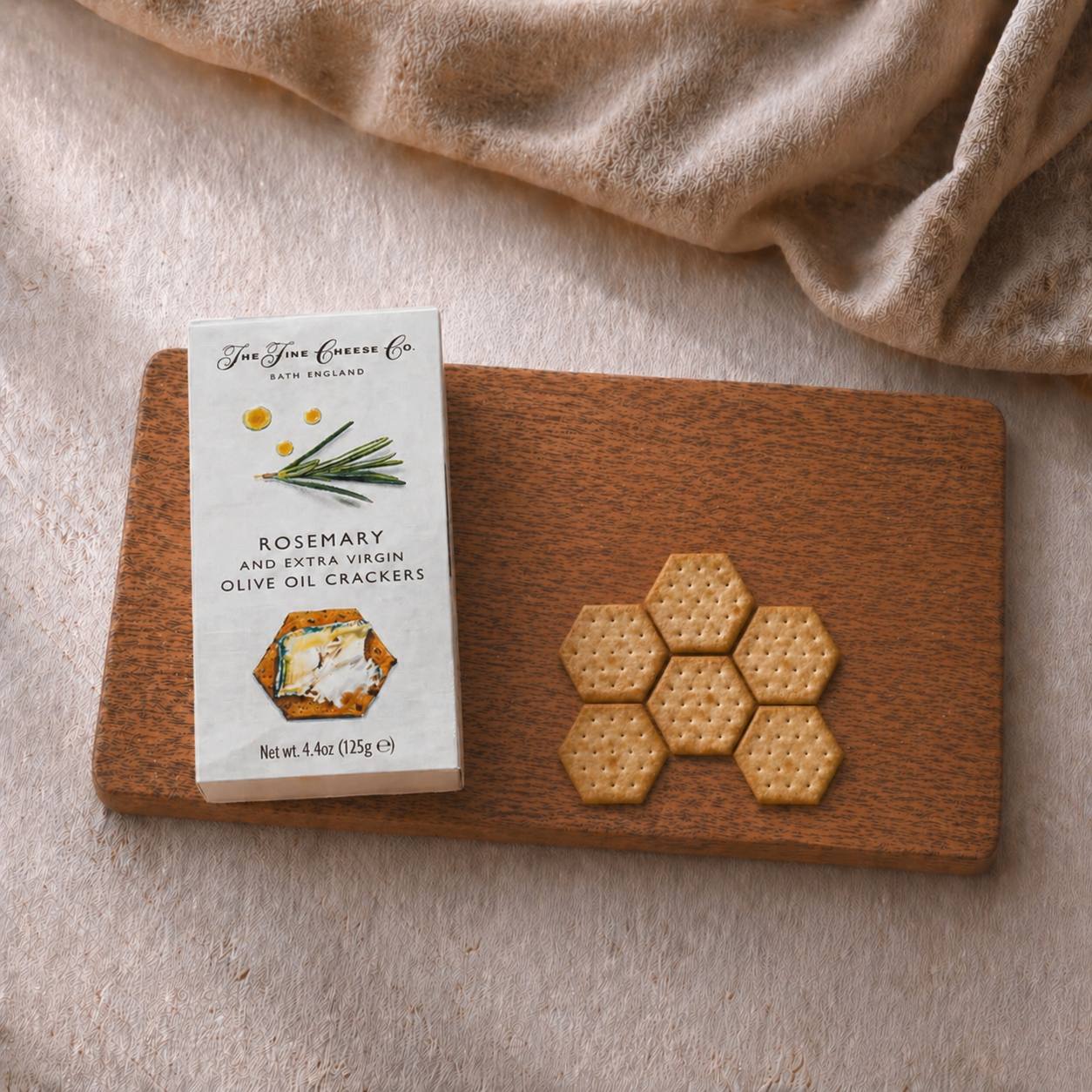 The Fine Cheese Crackers With Rosemary And Extra Virgin Olive Oil, 125 Gms